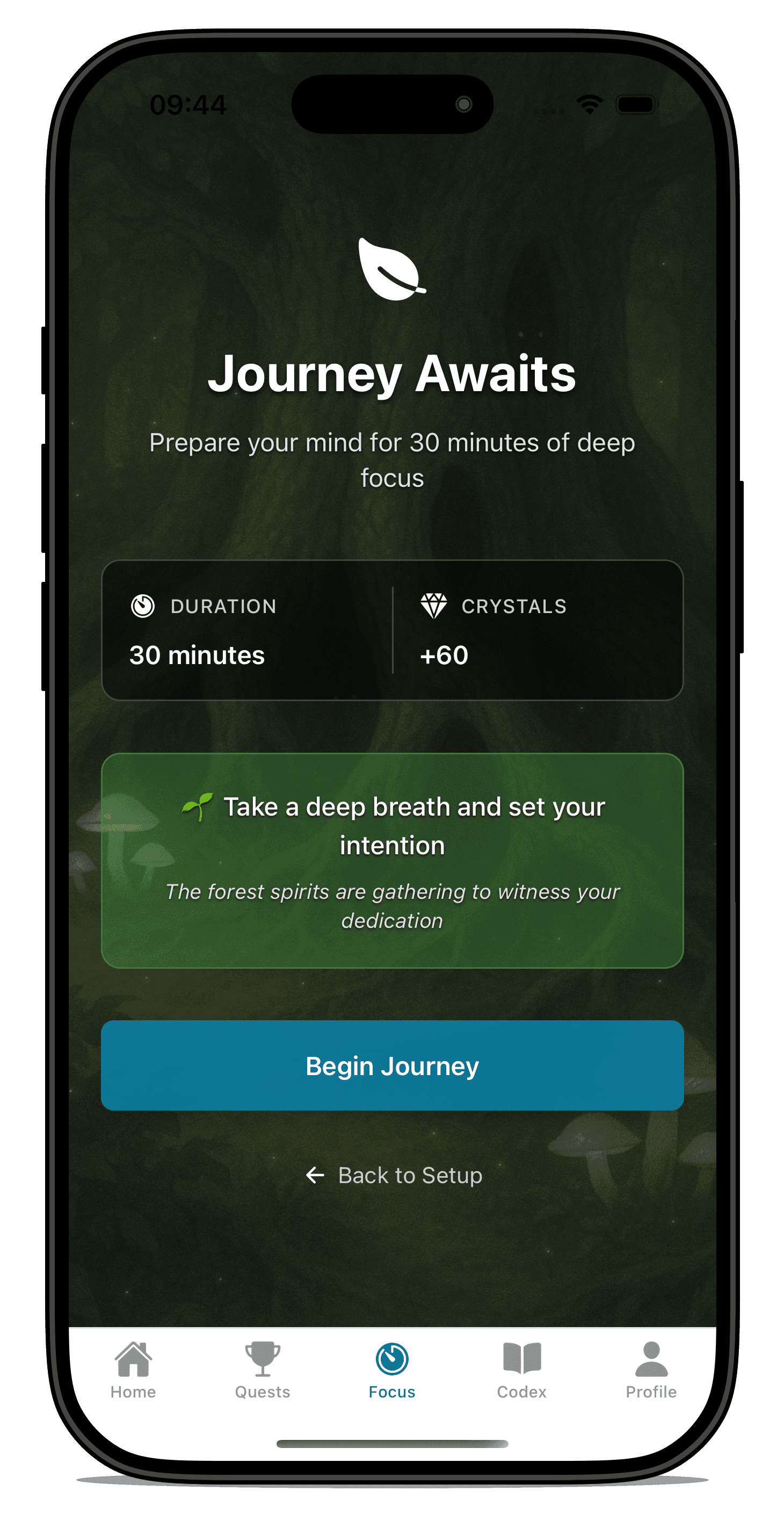FocusMonsters app interface